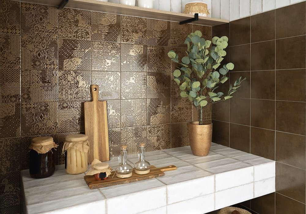 Коллекция Metal Tiles цвет темно-коричневый — фото 4